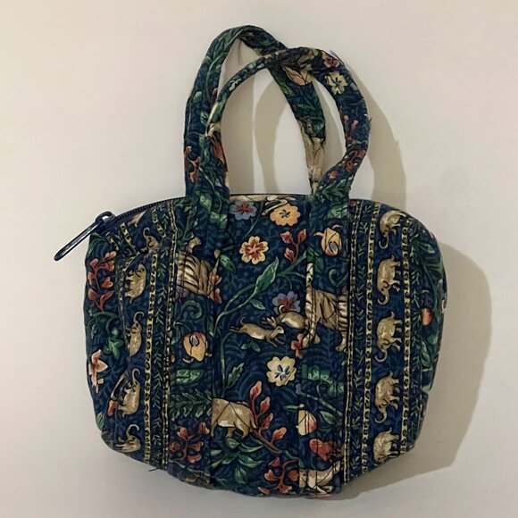 Vera Bradley Handbags - Vintage 90s Vera Bradley Mini Purse Animal Kingdom Blue Mini Duffel Bag Purse